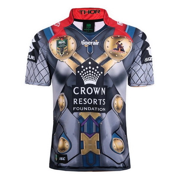 Camiseta Melbourne Storm Thor 2017-2018 Gris